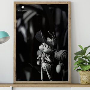 A Bugs Life Flik Pixar and Apple Poster Pixar Apple 1998