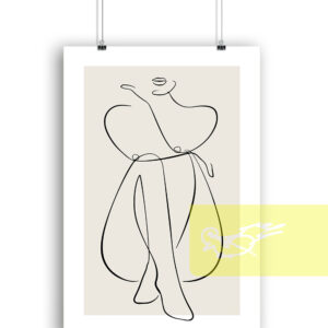 Abstract Art Seated Woman