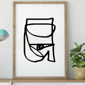 Abstract Line Art Drawing