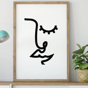 Abstract Portrait Line Art