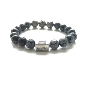Silver Obsidian Bracelet