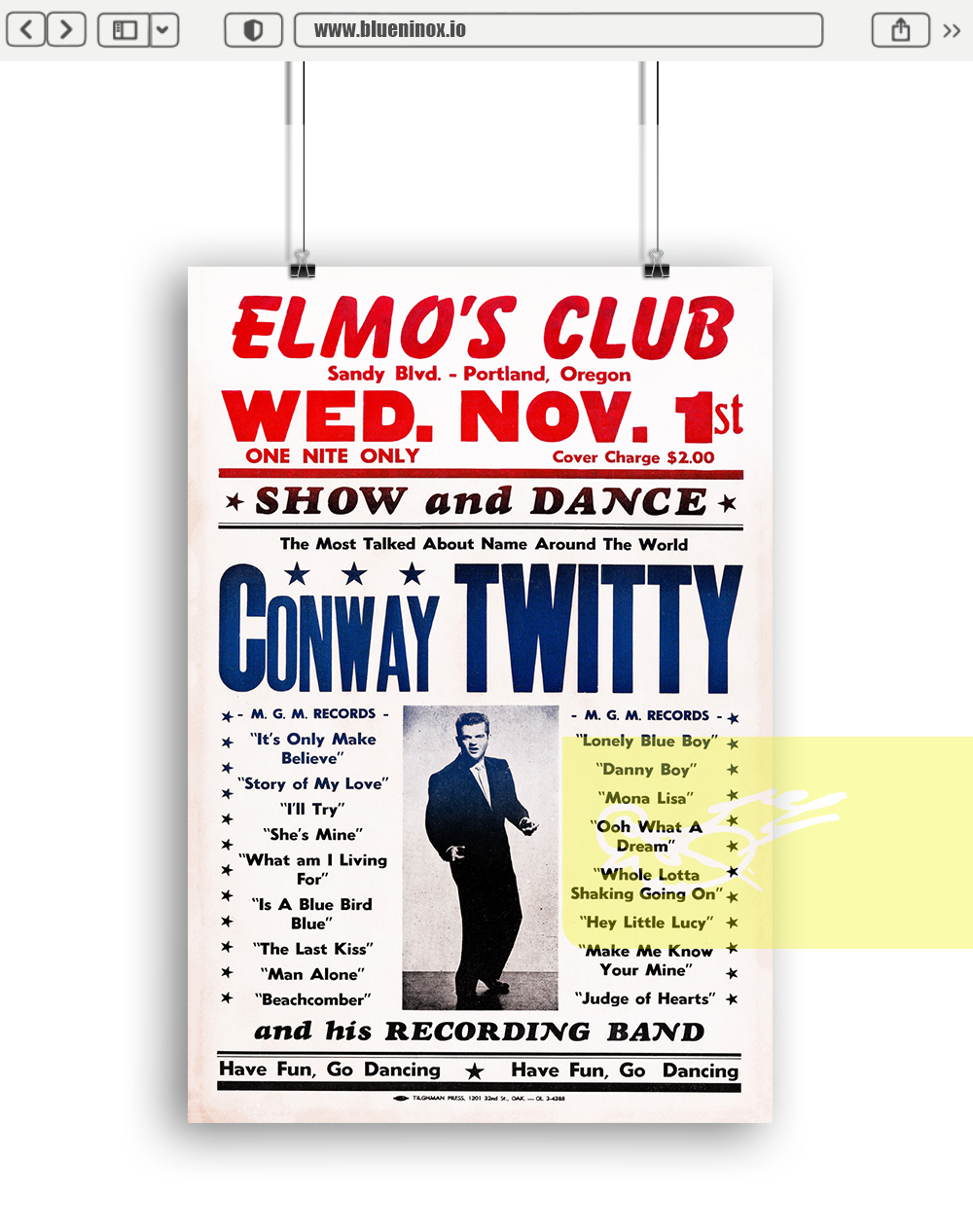 Conway Twitty Elmos Club 1961