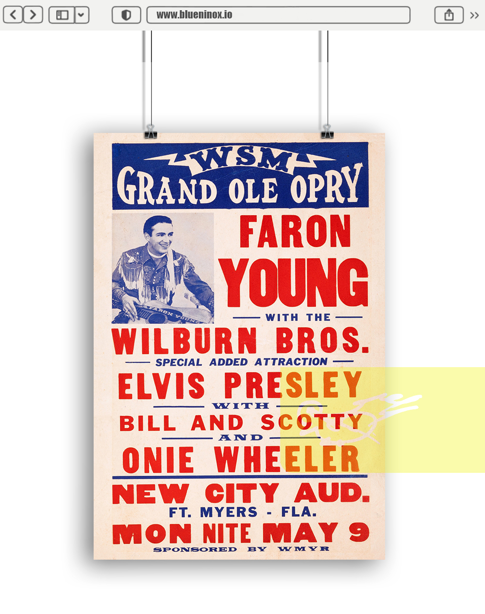 Elvis Presley 1955 Concert Poster