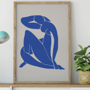 Female Nude In Blue