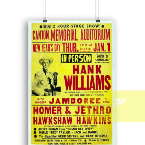 Hank Williams 1953 Concert Poster