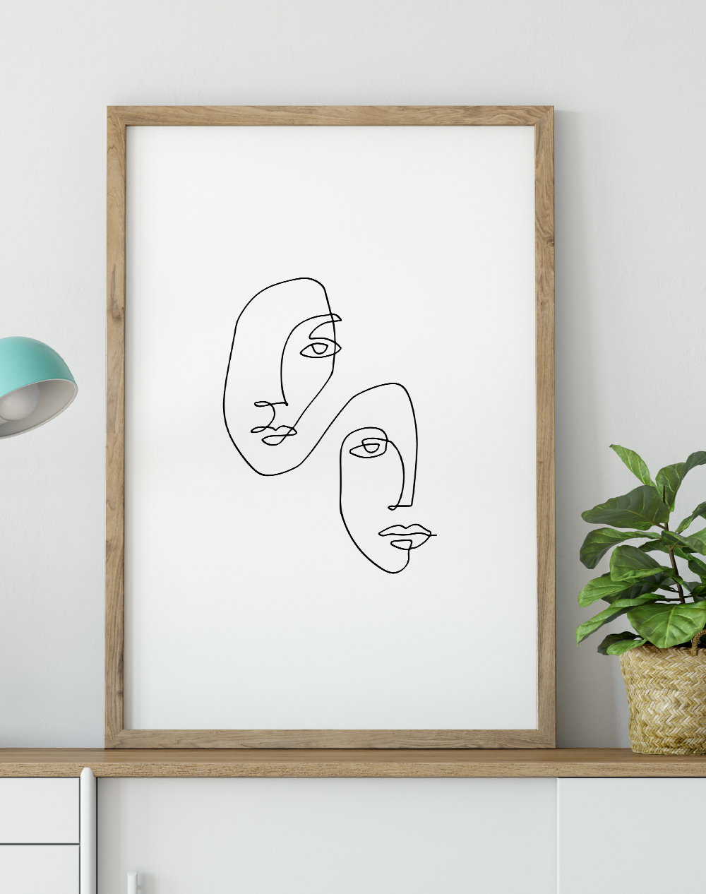 Line Art of two faces