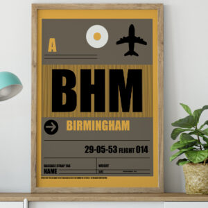 Luggage Tags Birmingham Poster
