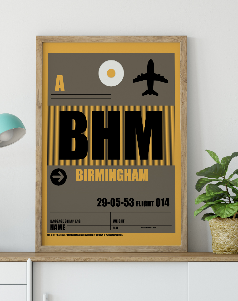 Luggage Tags Birmingham Poster