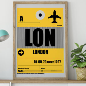 Luggage Tags London Poster