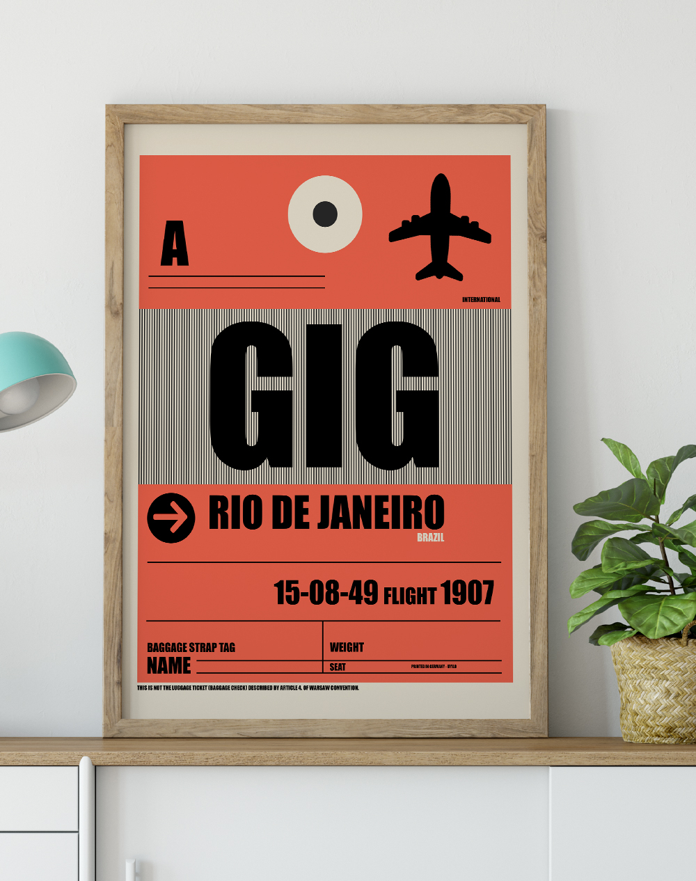 Luggage Tags Rio de Janeiro Poster