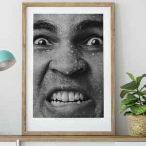 Muhammad Ali poster with wild moods