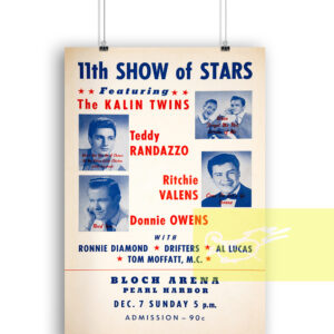 Ritchie Valens 1958 Pearl Harbor Concert Poster