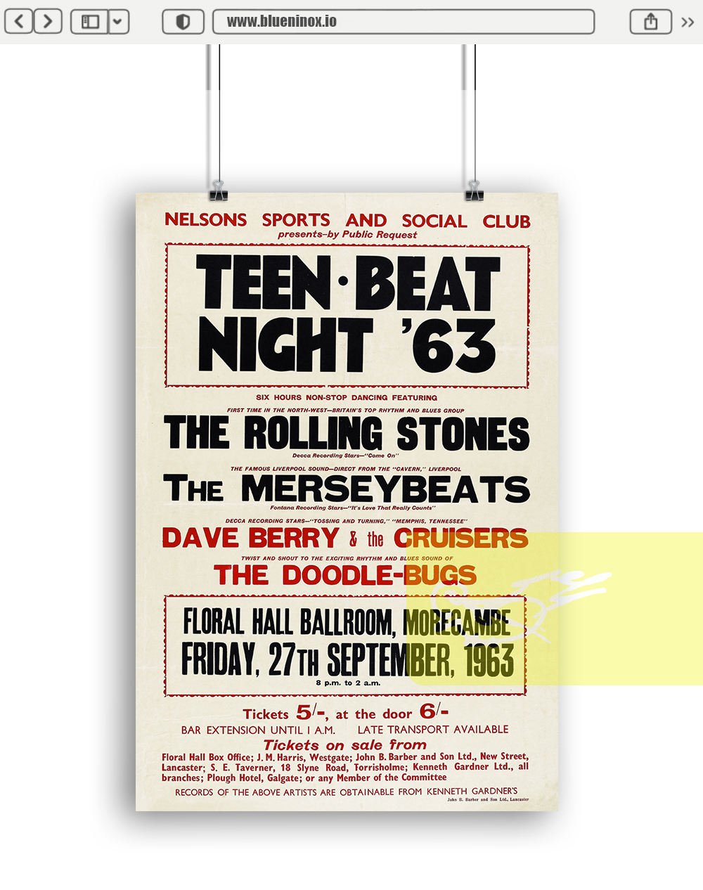 Rolling Stones Teen Beat 63 1963