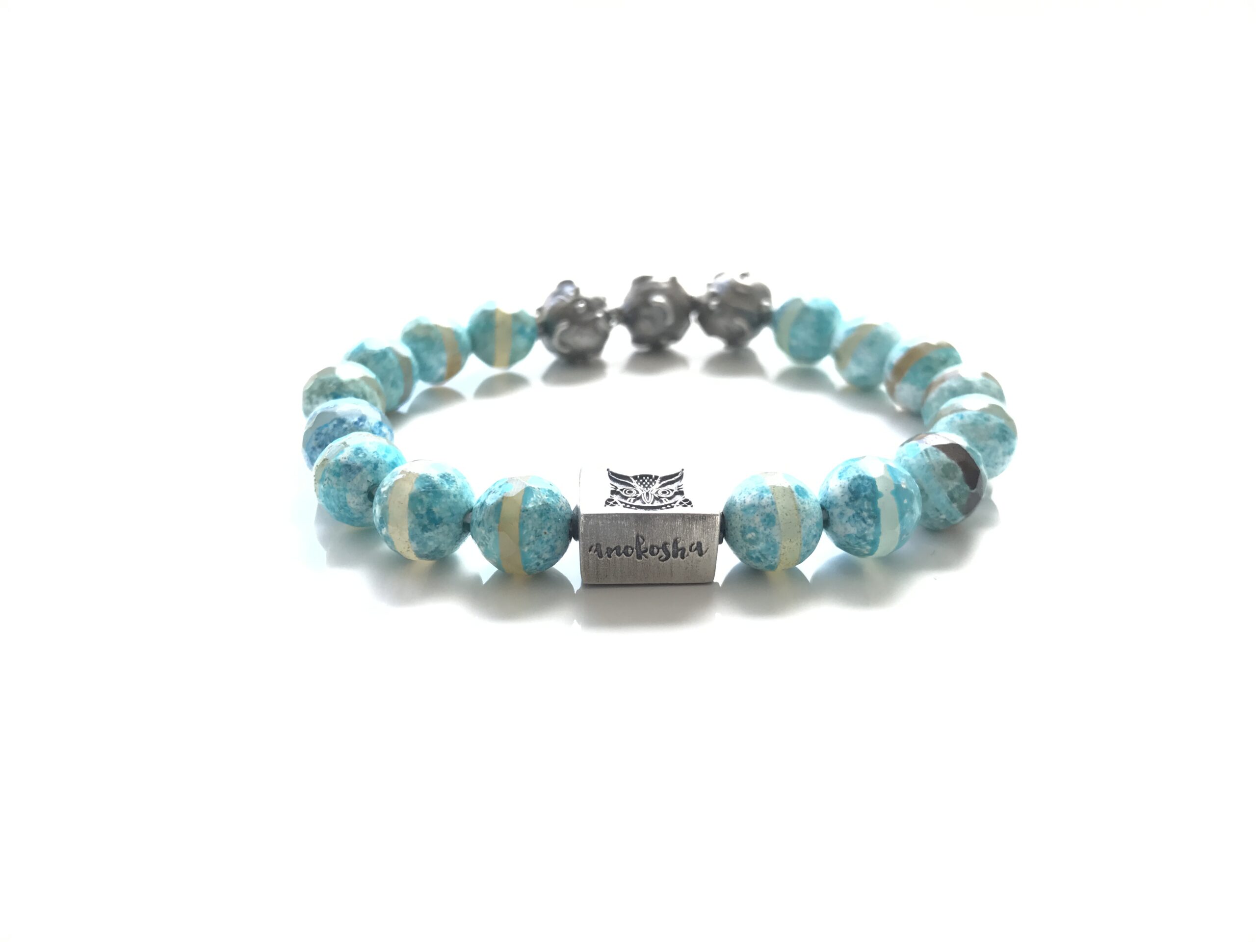 Silver Agate Tibet Bracelet