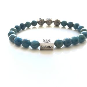 Silver Apatite Blue Bracelet