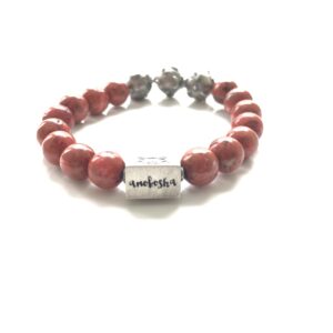 Silver Coral Red Bracelet