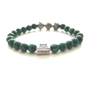 Silver Malachite Green Bracelet