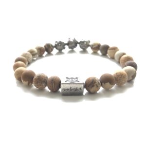 Silver Mat Jasper Bracelet