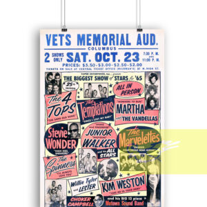 Stevie Wonder 1965 Biggest Show of Stars Concert Poster