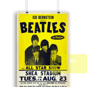 The Beatles 1966 Shea Stadium Concert Poster