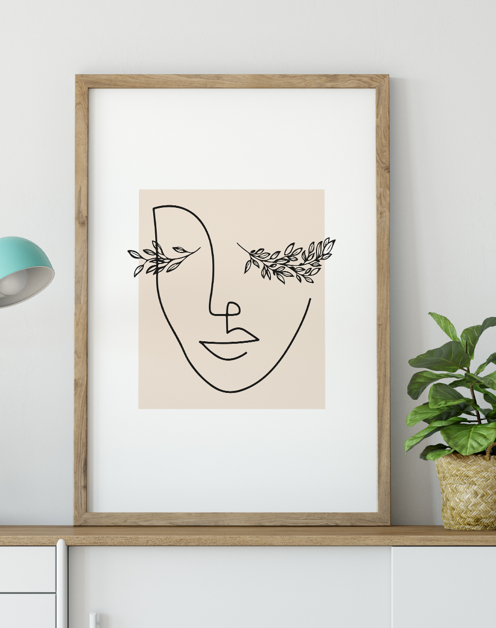Woman Face Line Art