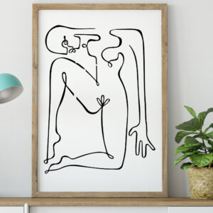 Woman in Abstract Art