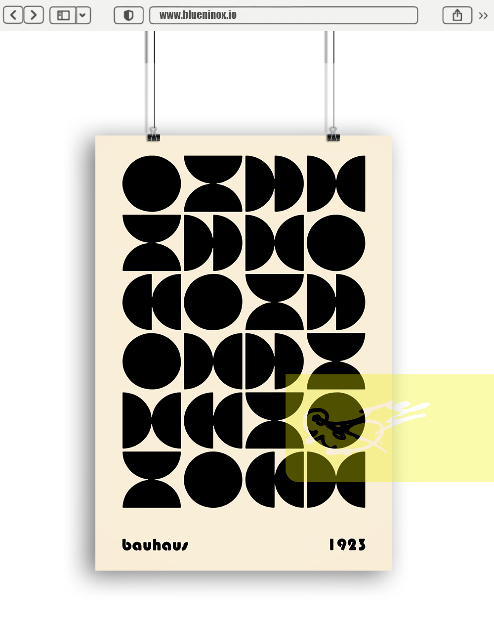 Bauhaus Black and White Geometric Exhibition