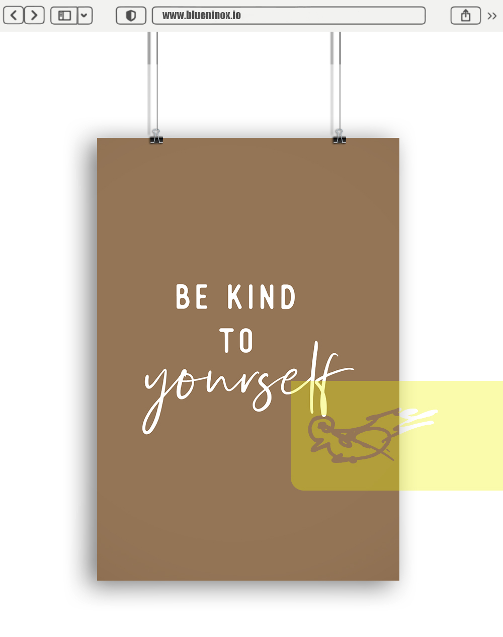 Be Kind to Yourself Quote Wall Art