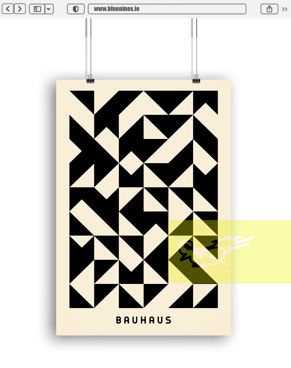 Black and White Bauhaus Exhibition Poster
