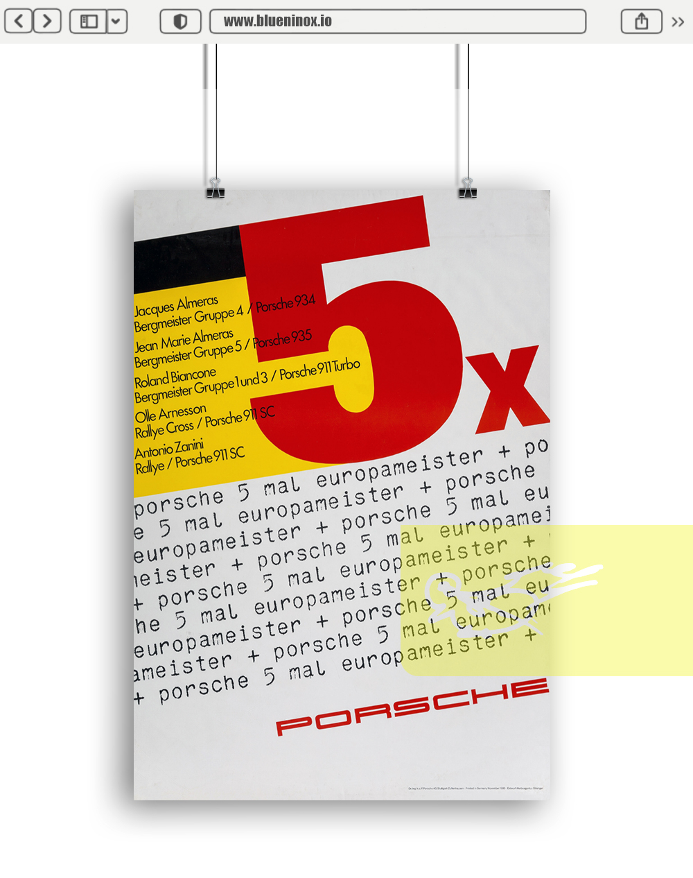 Porsche 5x Europameister European Championship 1985