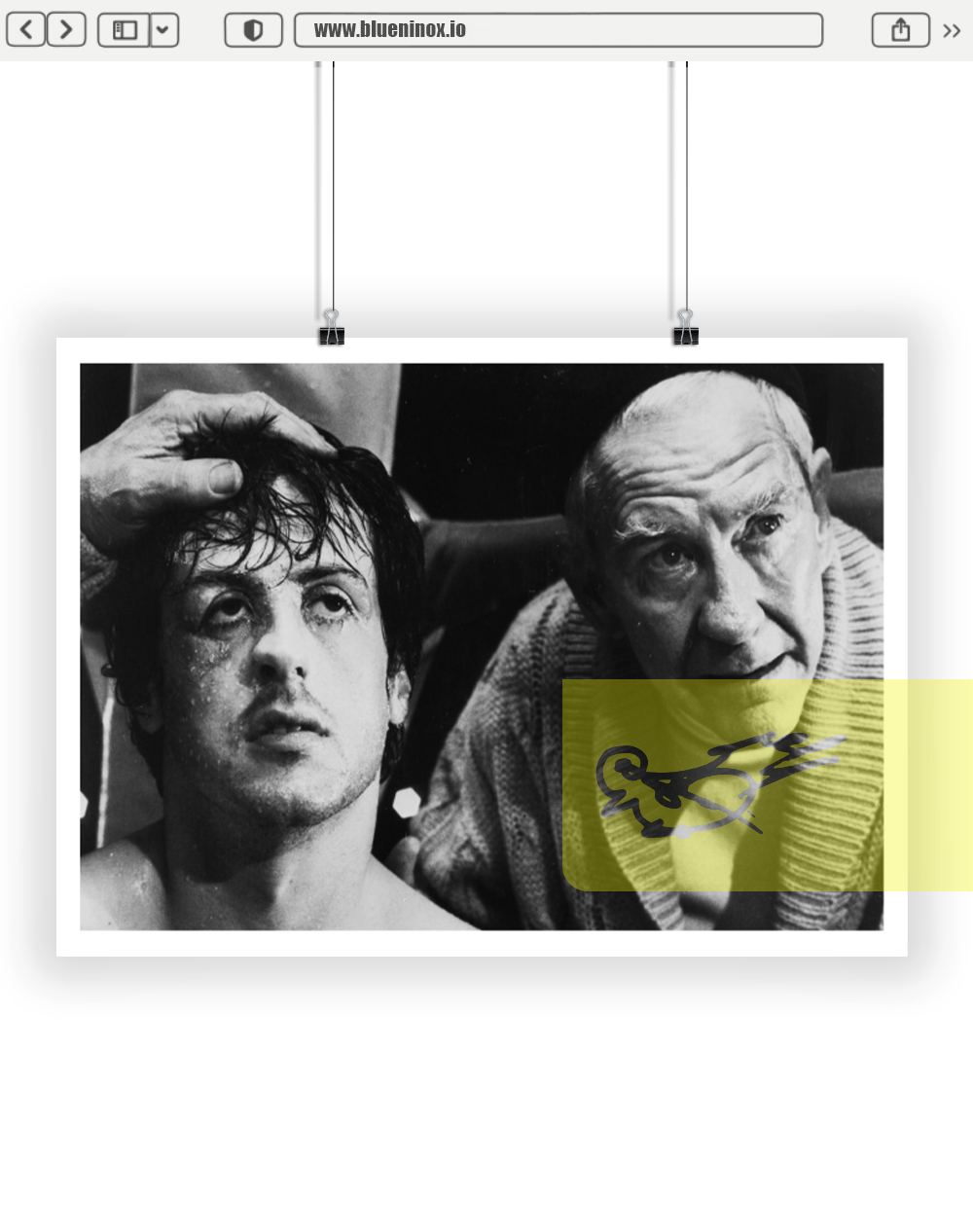1976 Sylvester Stallone & Burgess Meredith