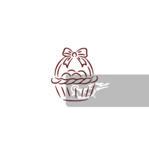 Basket with Easter eggs in EPS Format