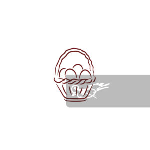 Basket with Easter eggs