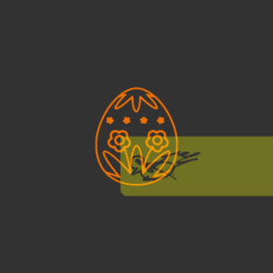 Easter egg with flowers in EPS Format