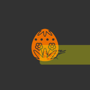 Easter egg with flowers