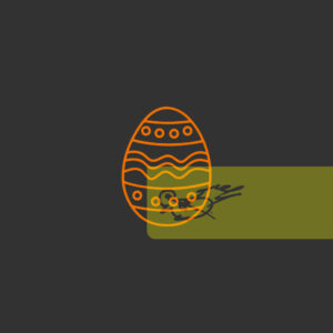 Easter egg with patterns in EPS Format