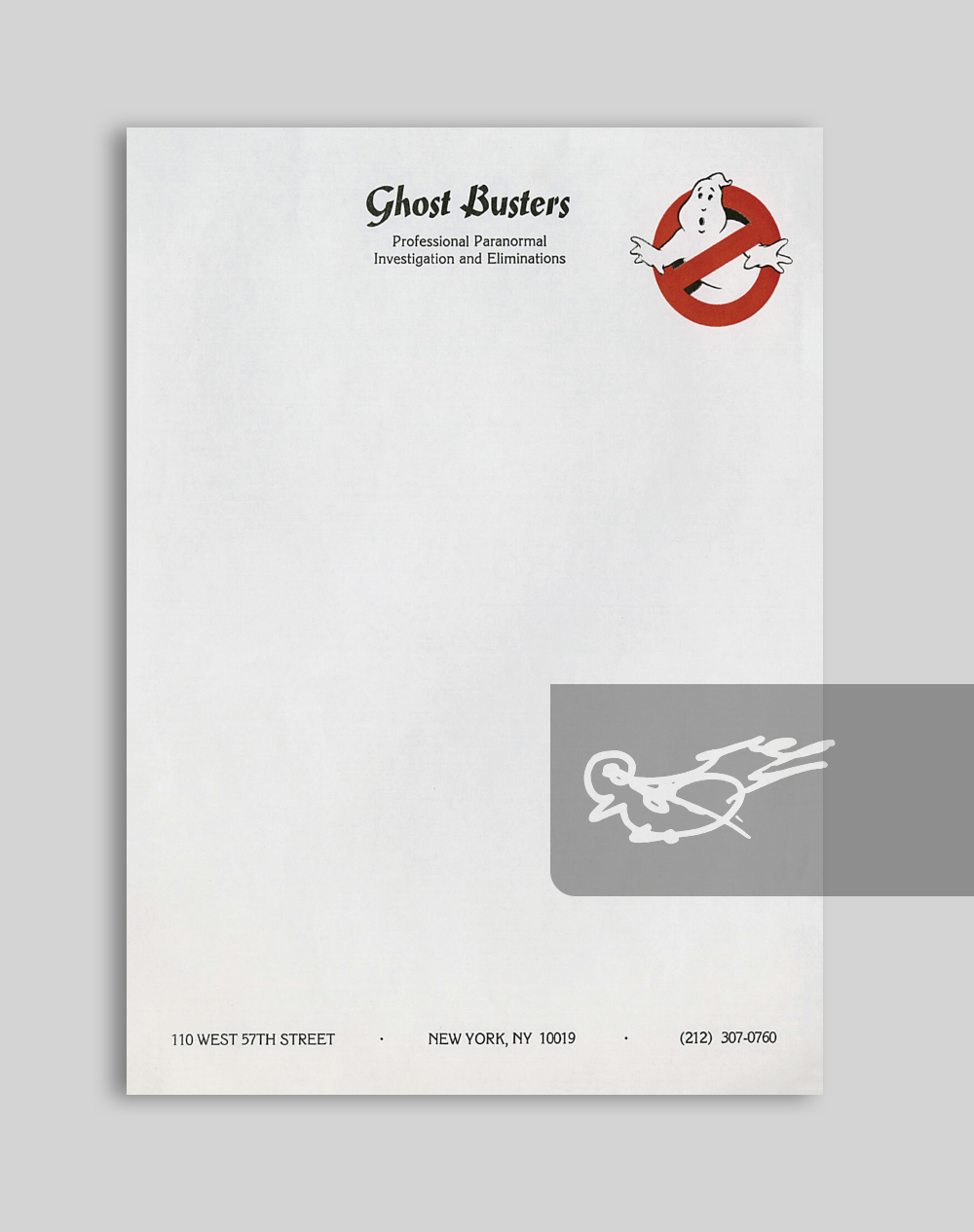 Ghost Busters Letterhead