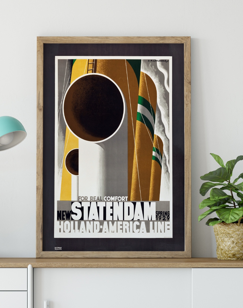 Statendam Holland America Line Travel Poster