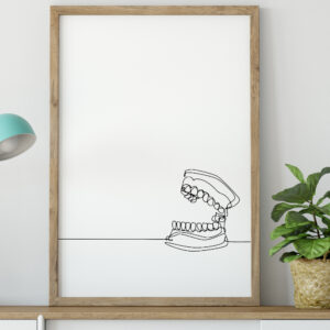 Teeth Line Art Prints